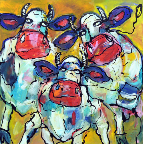 Janet Timmerije + Three cows